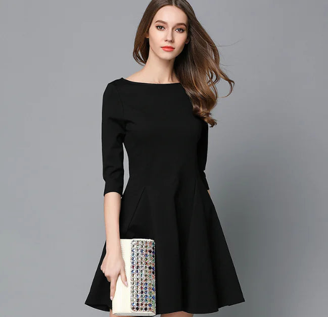 Embroidered Bow Tie Waist Dress with Ruffle Sleeves