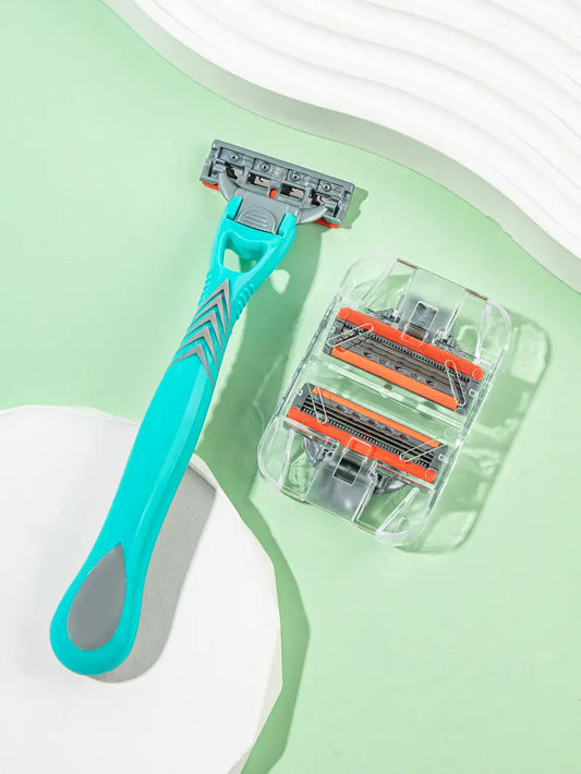 Fashionable Men's Shaver with 3 Replacement Heads