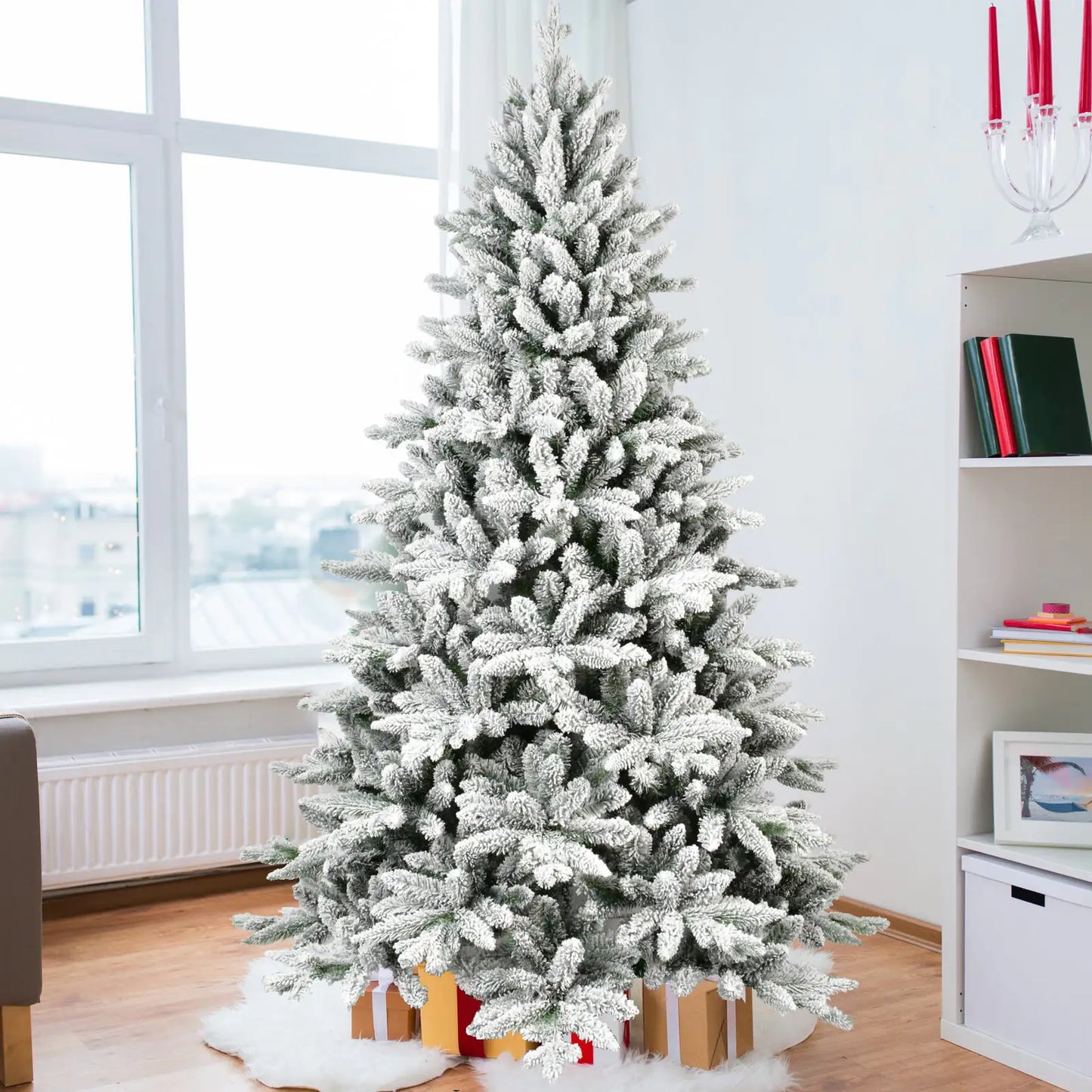 7 Feet Of Snow Man-made Christmas Tree