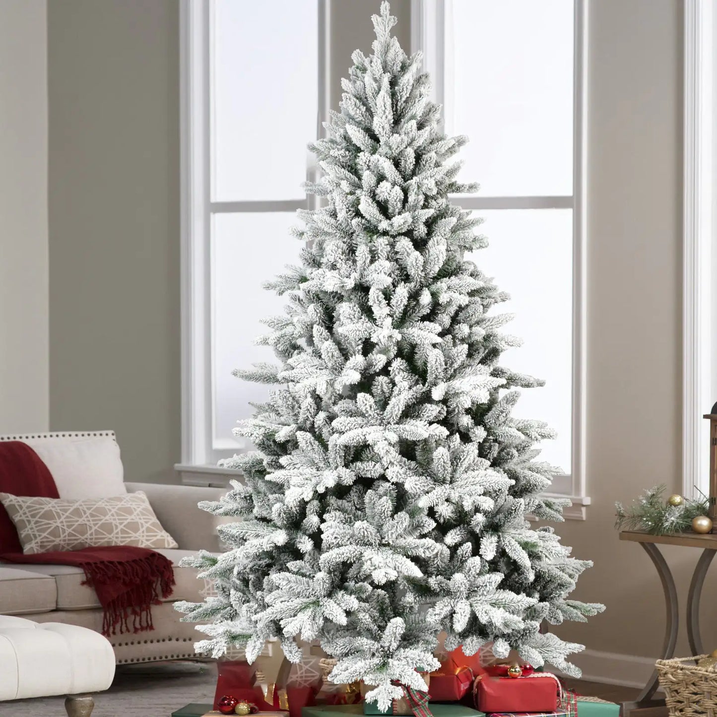 7 Feet Of Snow Man-made Christmas Tree