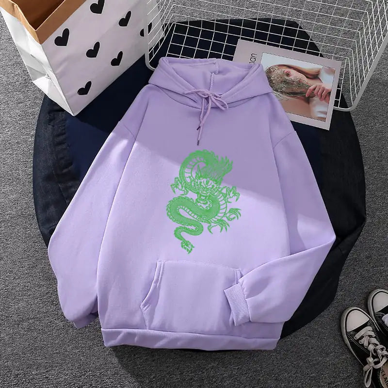 Green Dragon Loose Sweater for Men and Women