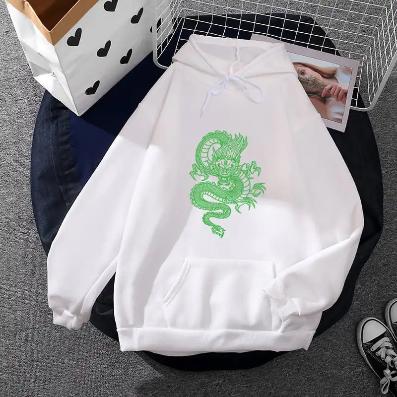 Green Dragon Loose Sweater for Men and Women