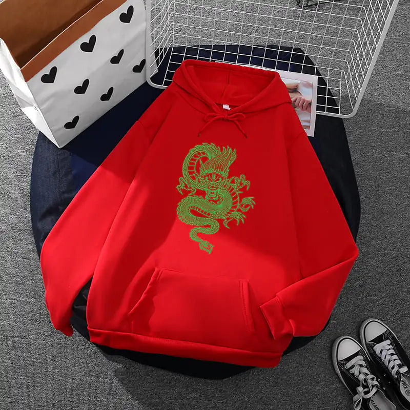 Green Dragon Loose Sweater for Men and Women