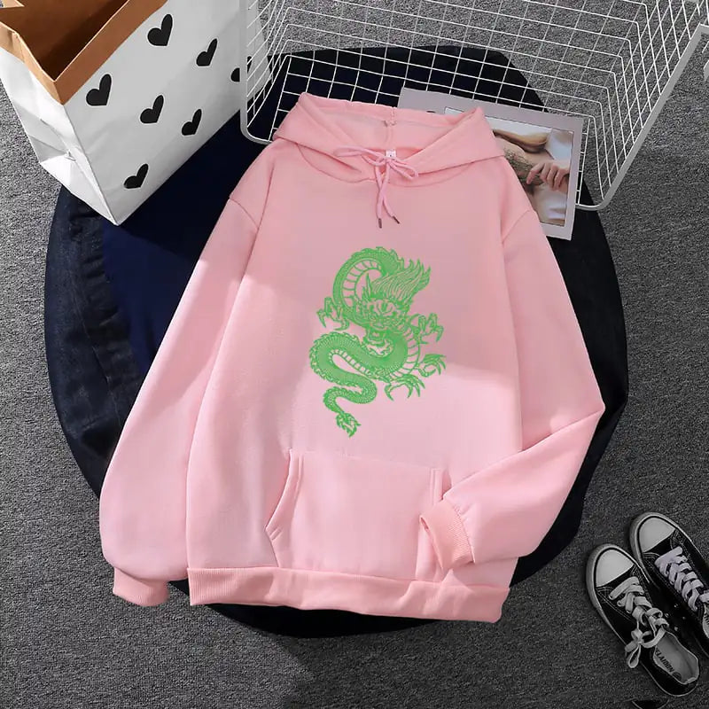 Green Dragon Loose Sweater for Men and Women