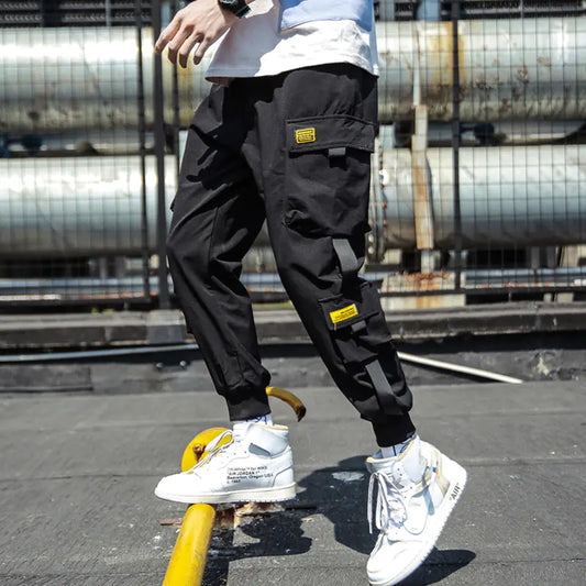 Casual Harem Pants with Cuffs - Work Pants Style