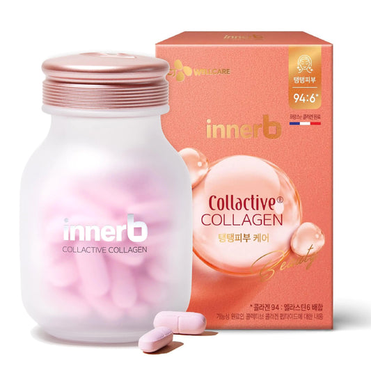 CJ Wellcare Innerb Glow Capsule Collagen (28 Servings 4 Weeks) - Firm Skin Elasticity Premium Korean Skin Care Supplement. Elastin Vitamin C.
